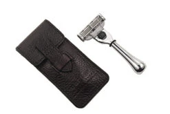 Parker® Rasoir Mach3 De Voyage + Etui Cuir Noir